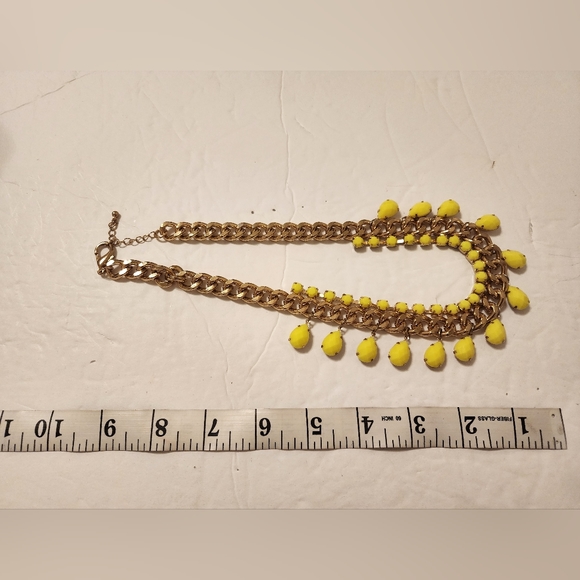 Treska Cuban Link Metal Beaded Statement Necklace - Picture 2 of 4